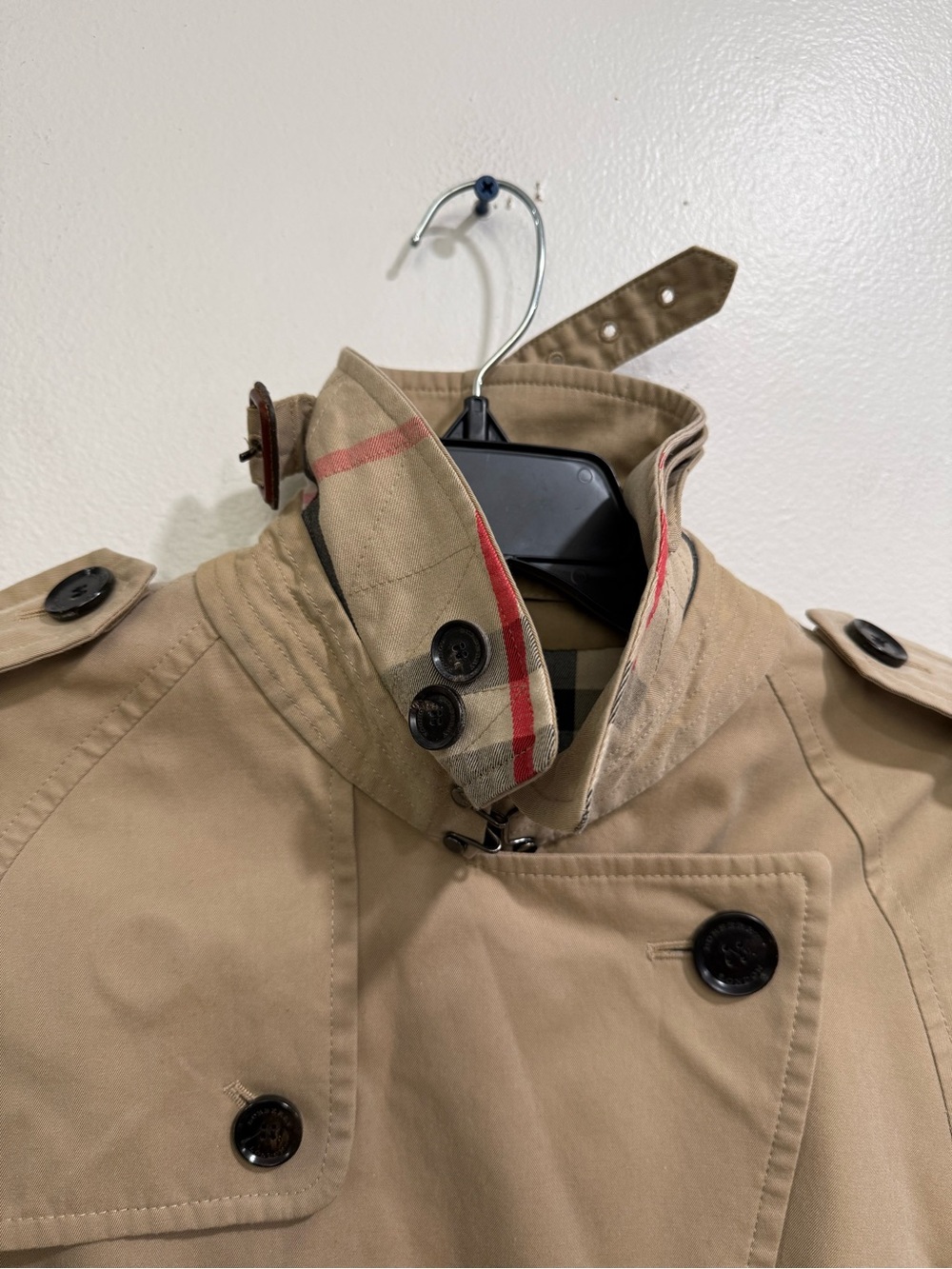 Burberry London Women's Beige Belted Trench Coat Nova Check Lined Classic Jacket - Picture 9 of 16